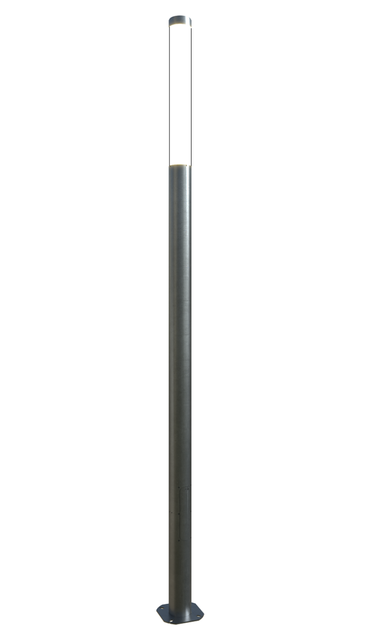Decorative LED pole 3 ft. Oslo OD 4x4 (Aluminum+powder coating) One side 30W 4050Lm